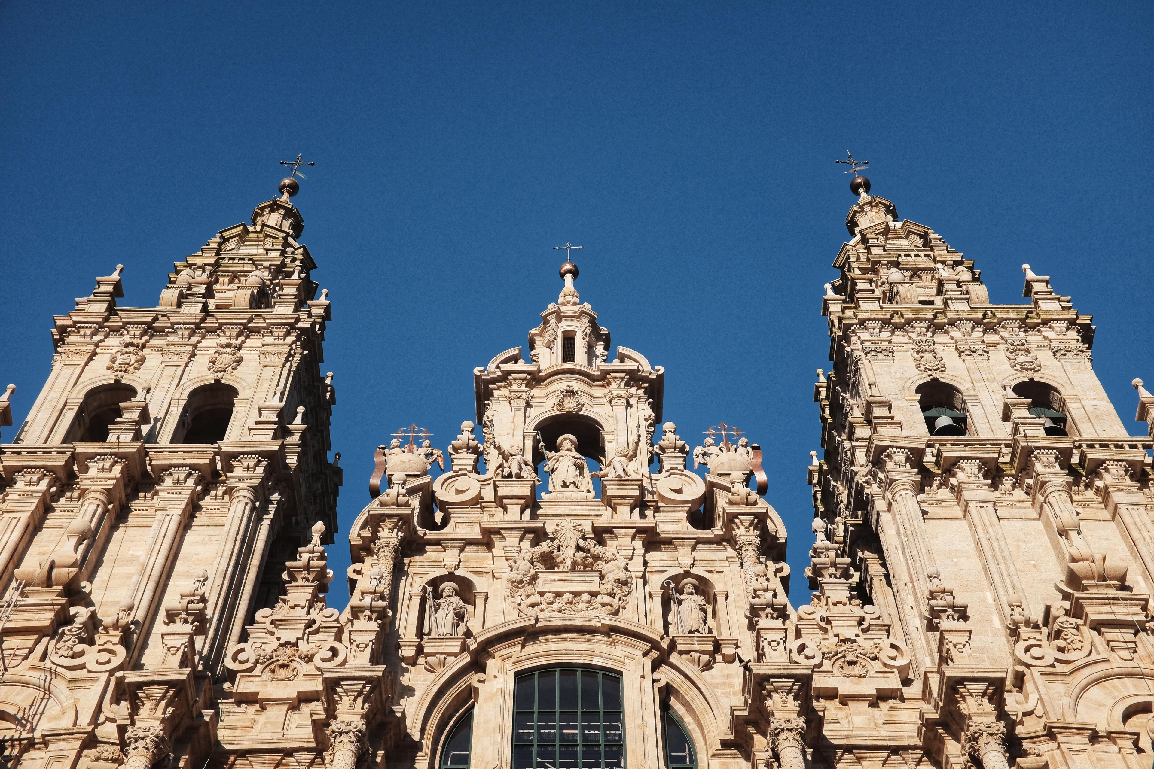 Scenic view of Santiago de Compostela at the end of the Camino Portugues on the Camino Portugués