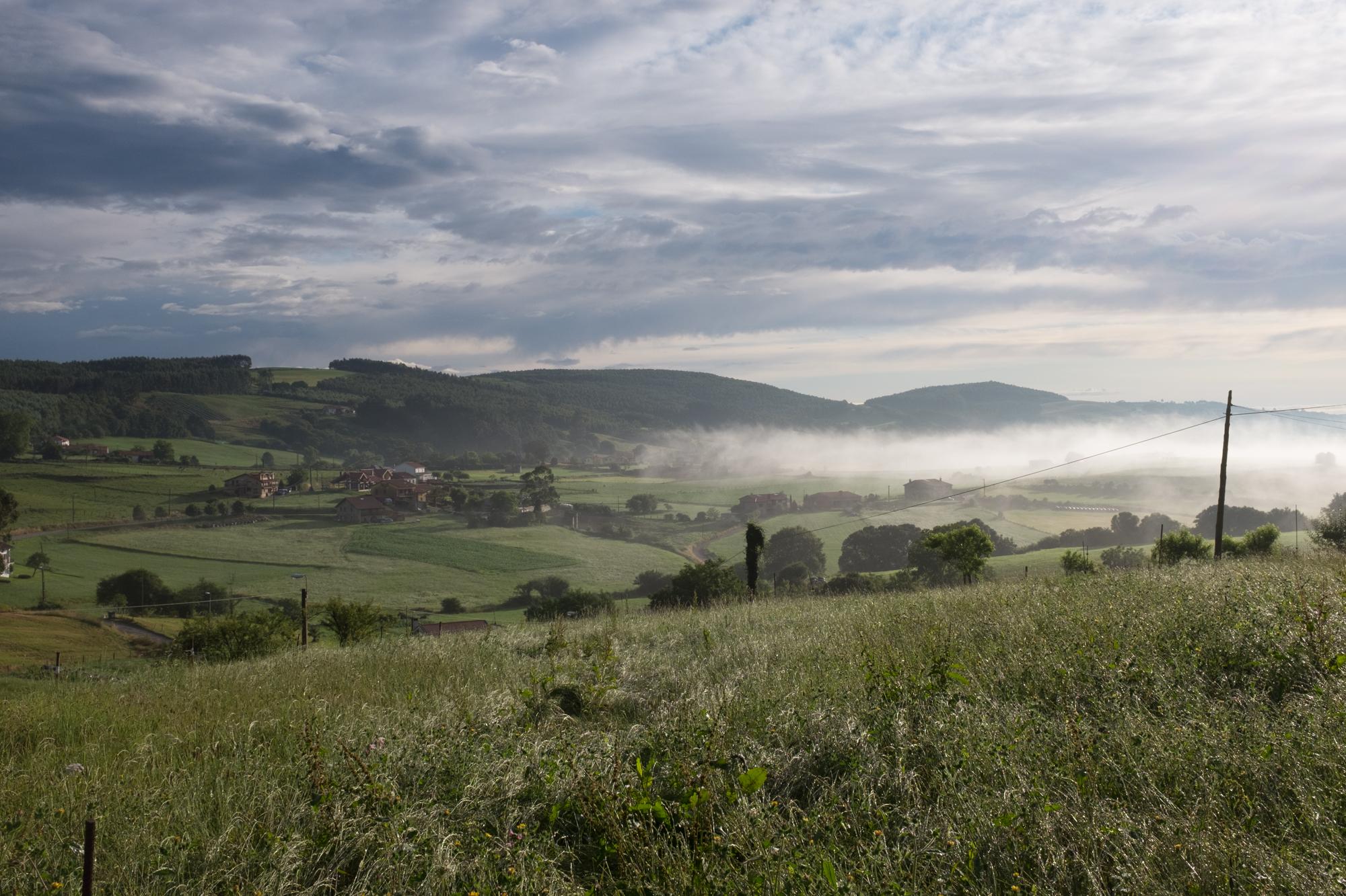 Scenic view of Güemes on the Camino del Norte