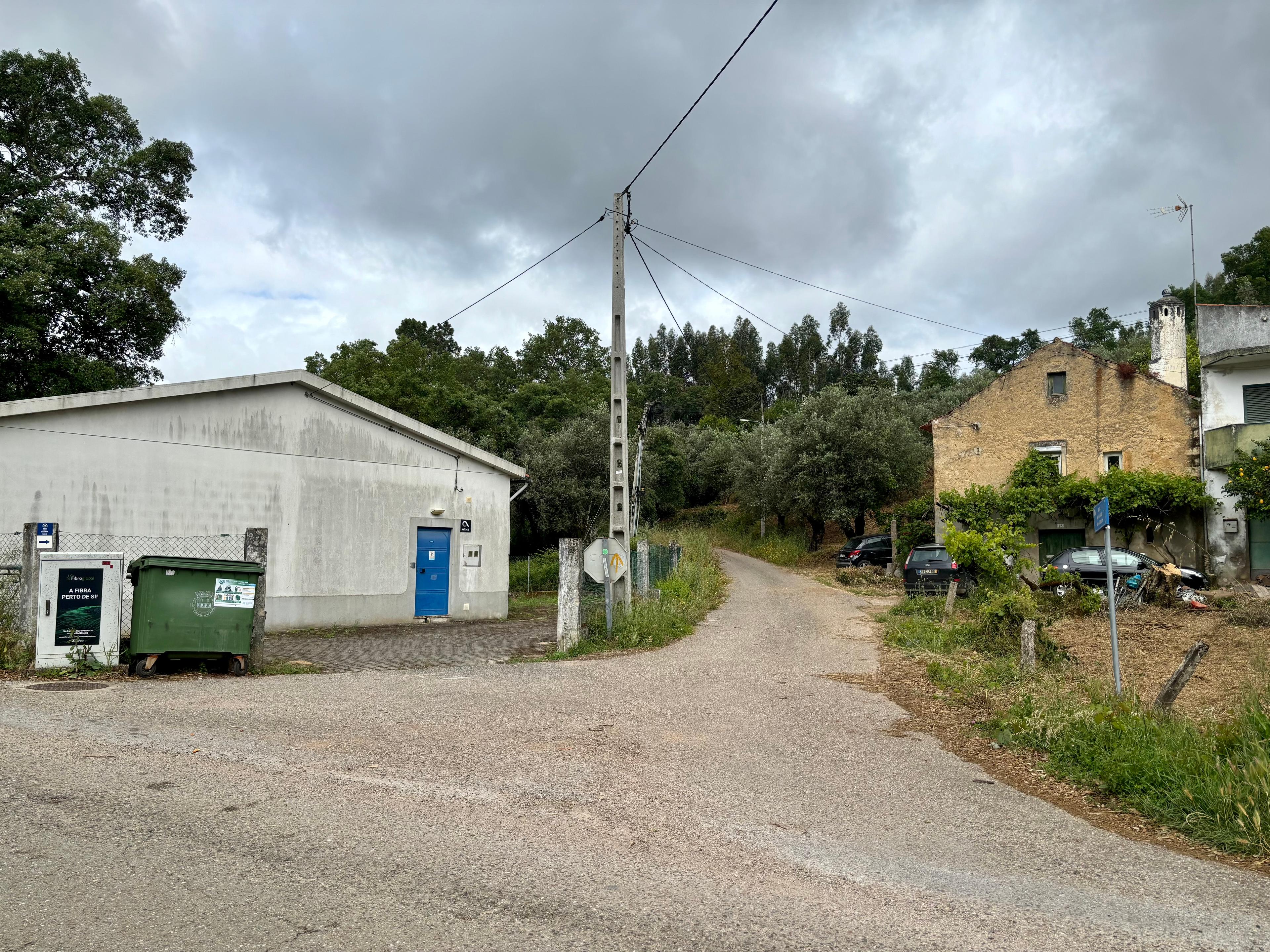 Scenic view of Daporta on the Camino Portugués