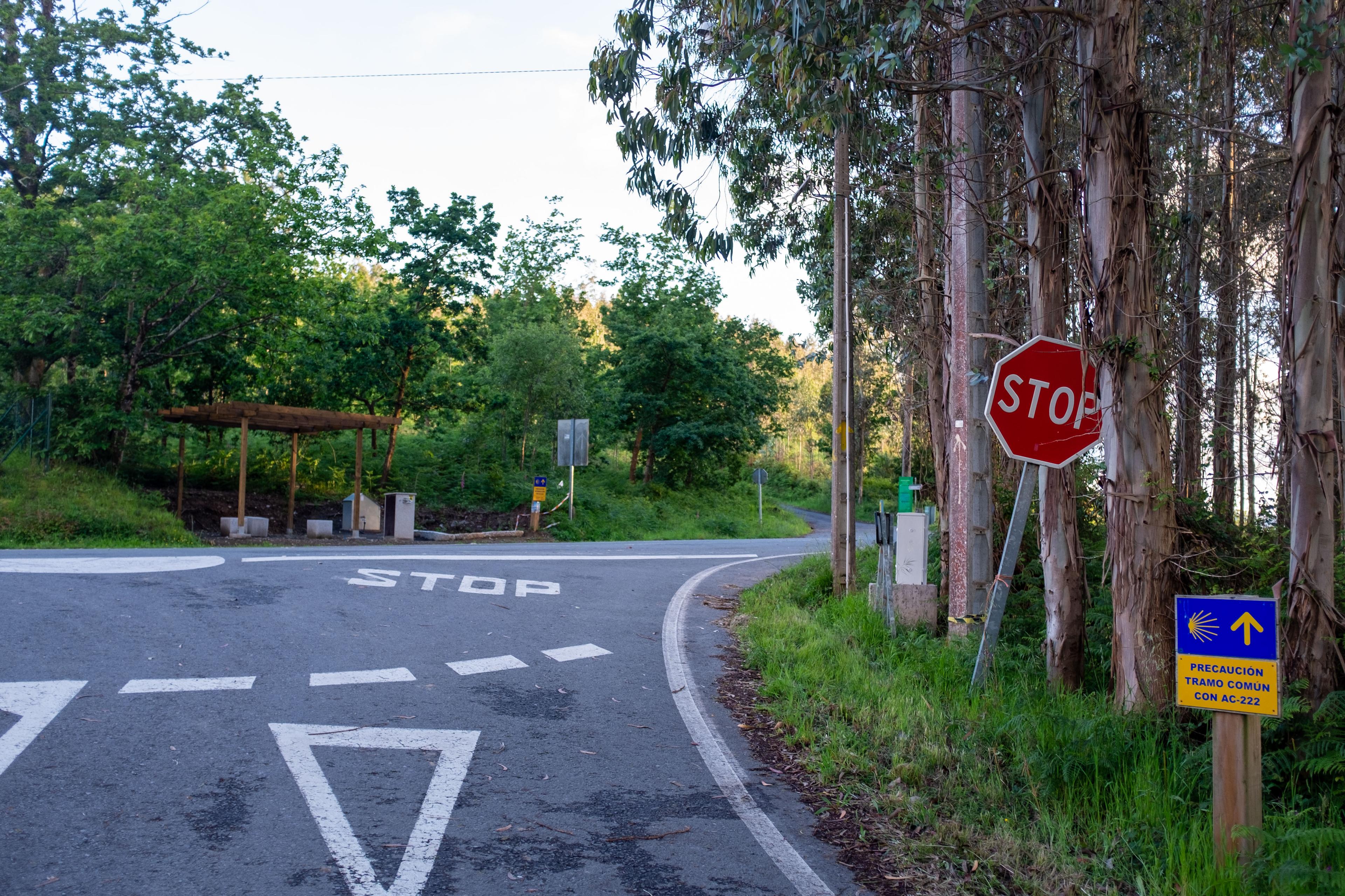 Scenic view of A Cruz de Veira on the Camino Inglés