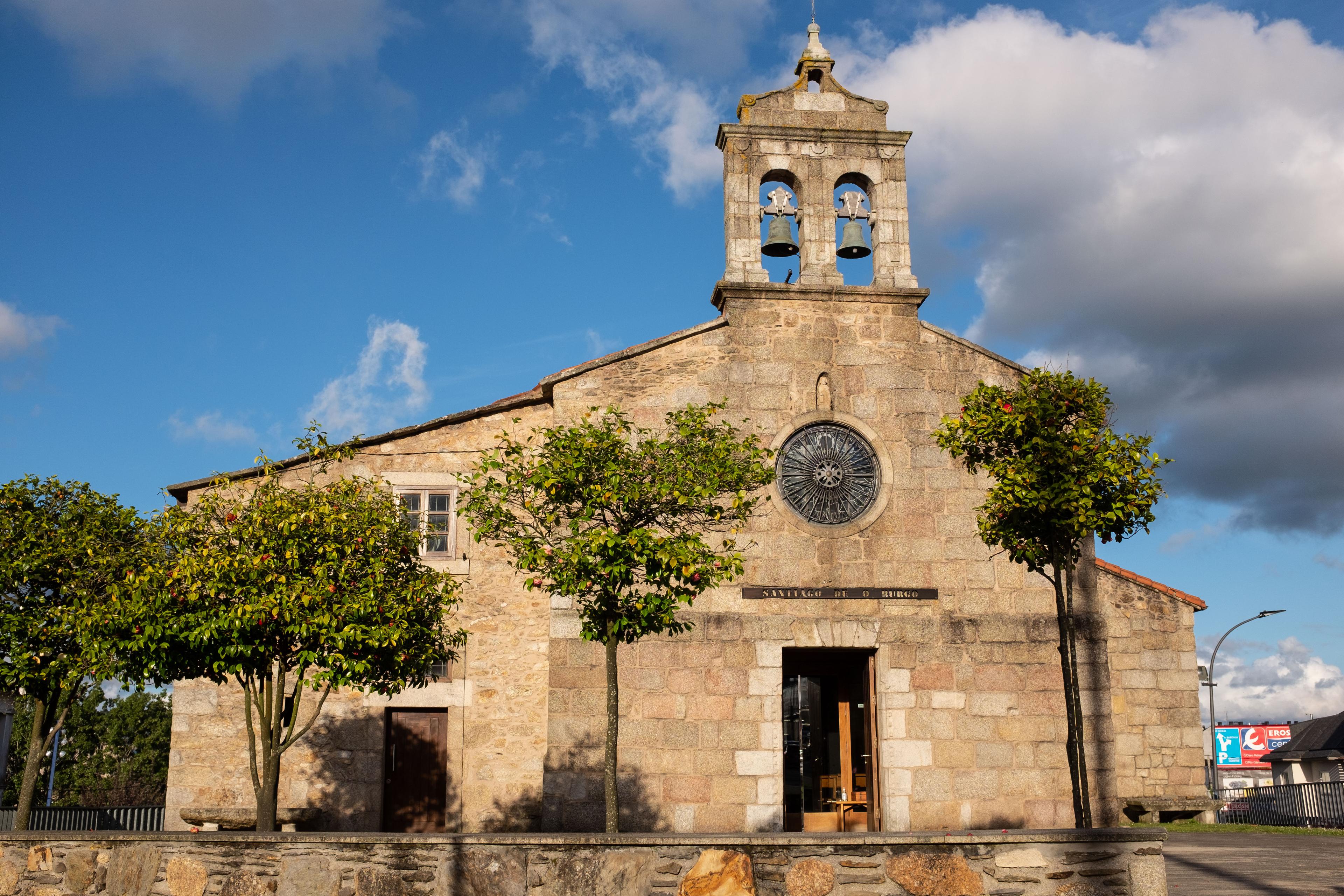 Scenic view of O Burgo on the Camino Inglés