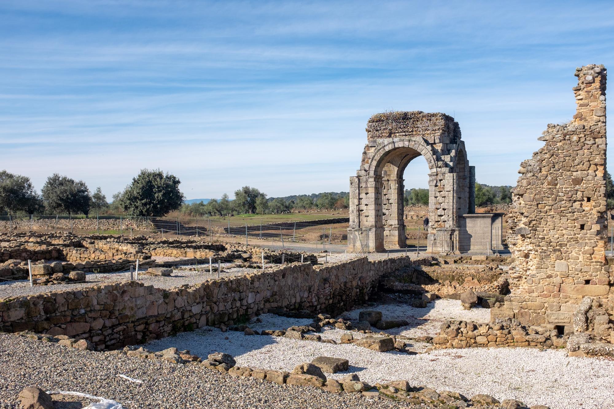 Scenic view of Cáparra on the Vía de la Plata