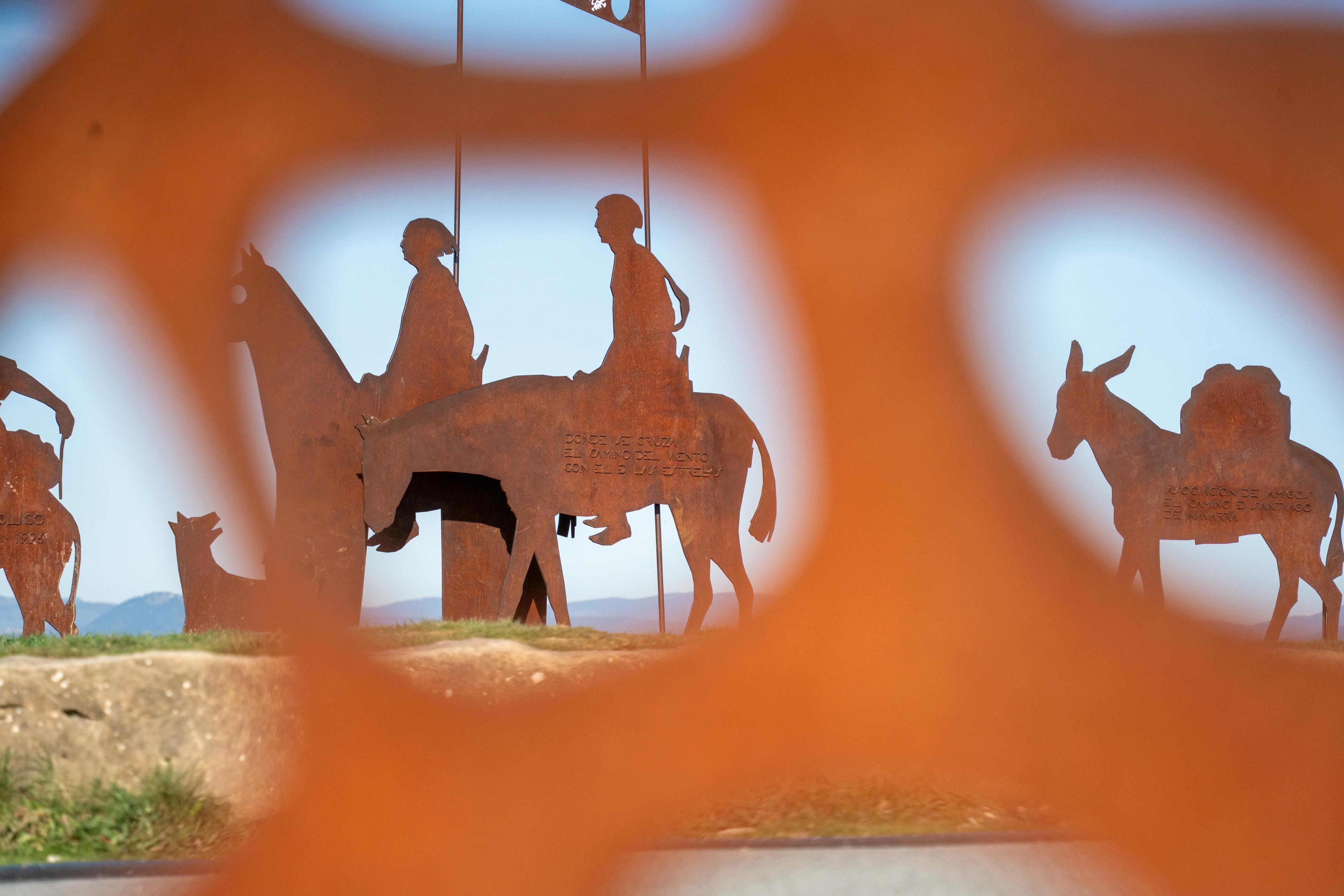 Scenic view of Alto del Perdón on the Camino Francés