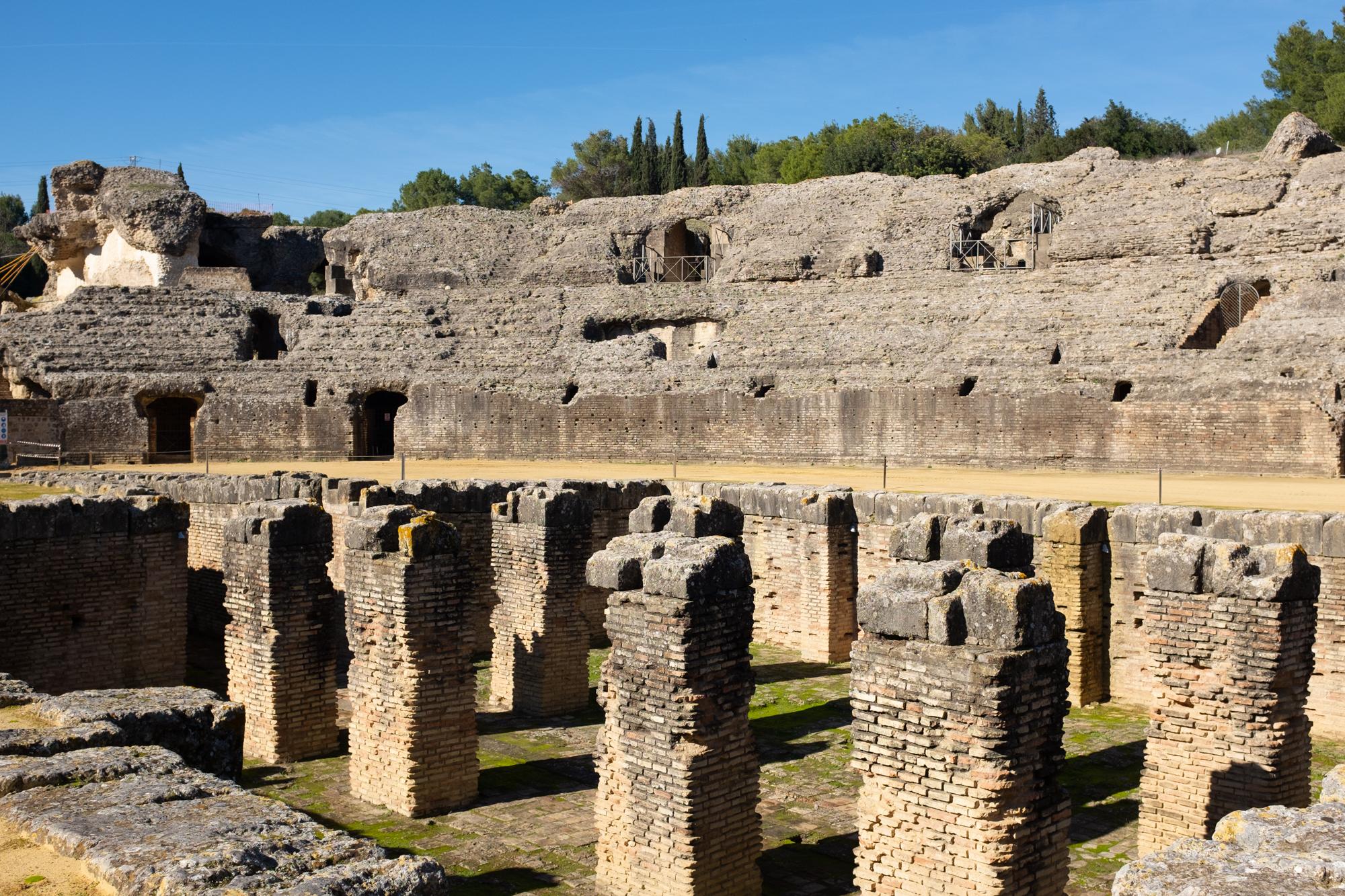Scenic view of Santiponce / Itálica on the Vía de la Plata