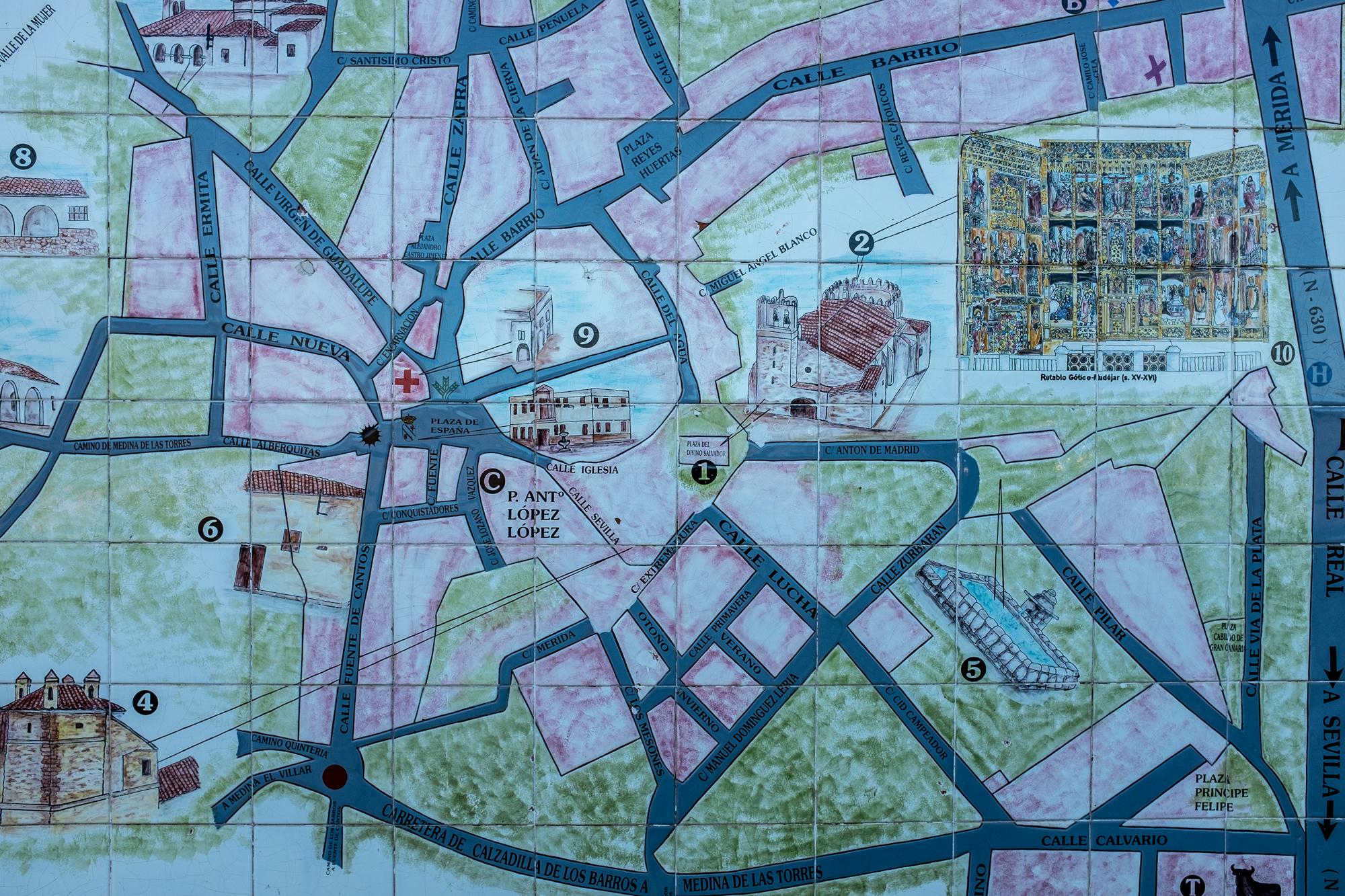 Scenic view of Calzadilla de los Barros on the Vía de la Plata