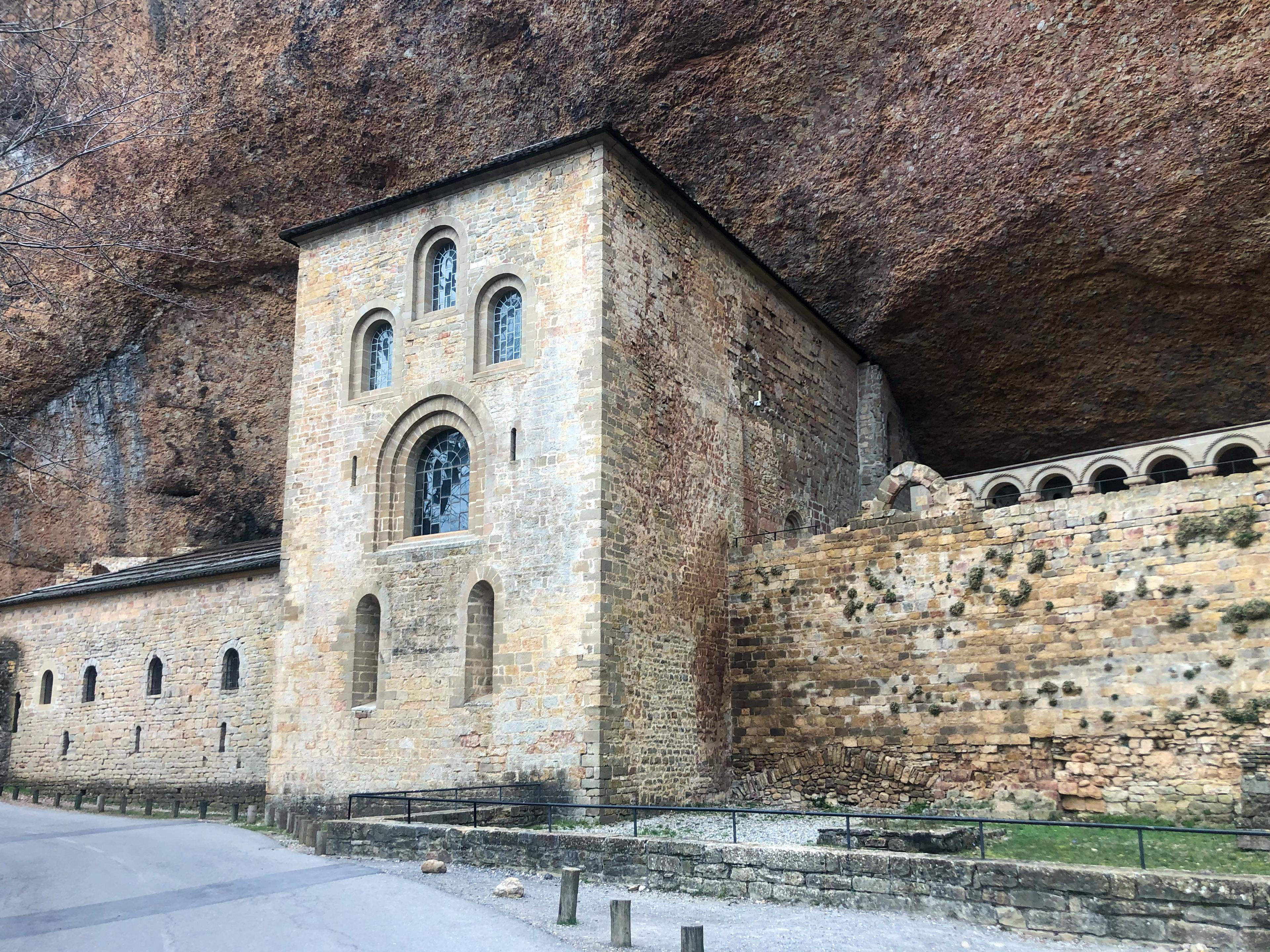 Scenic view of Monasterio Viejo de San Juan de la Peña on the Camino Aragonés