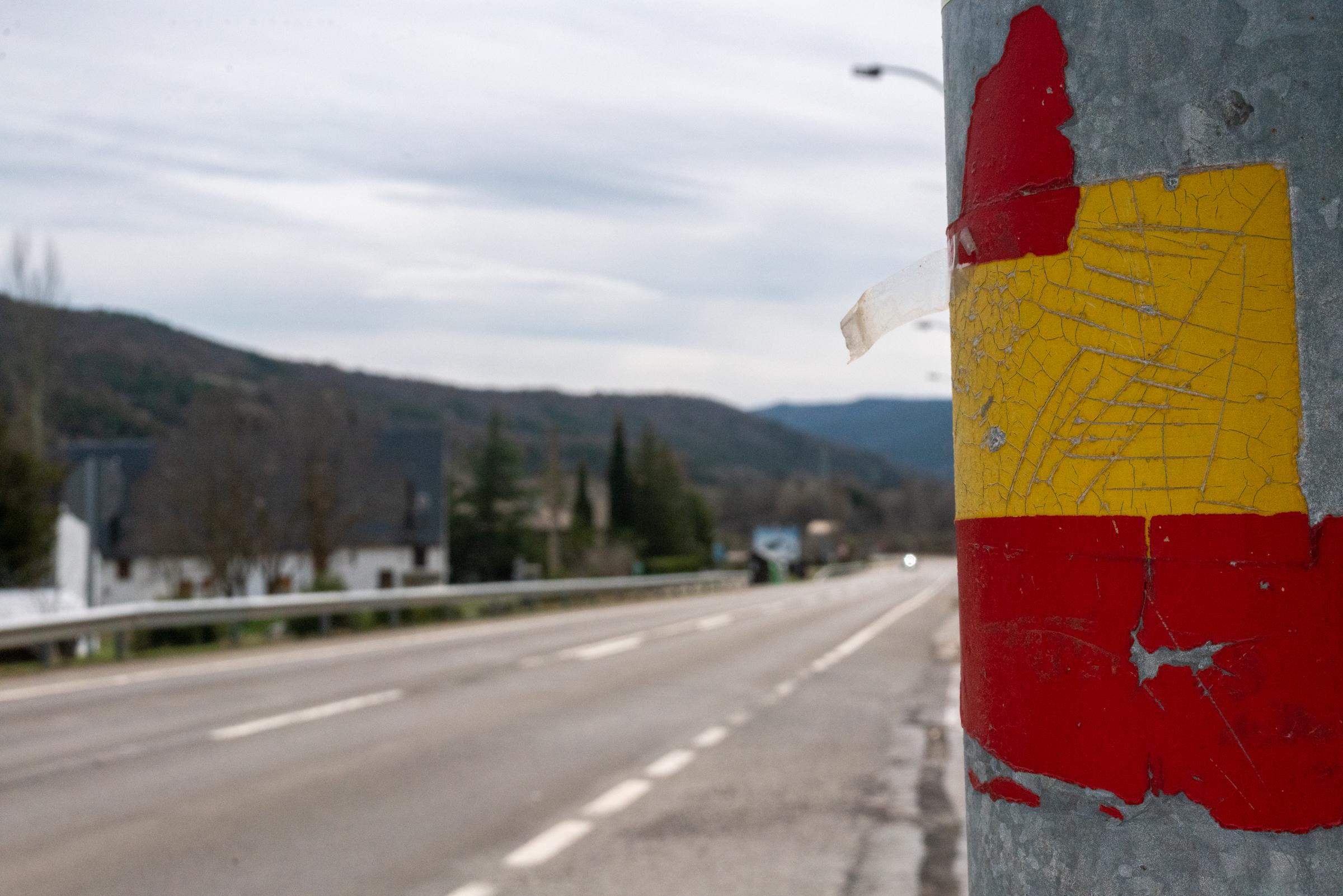 Scenic view of Villanúa on the Camino Aragonés