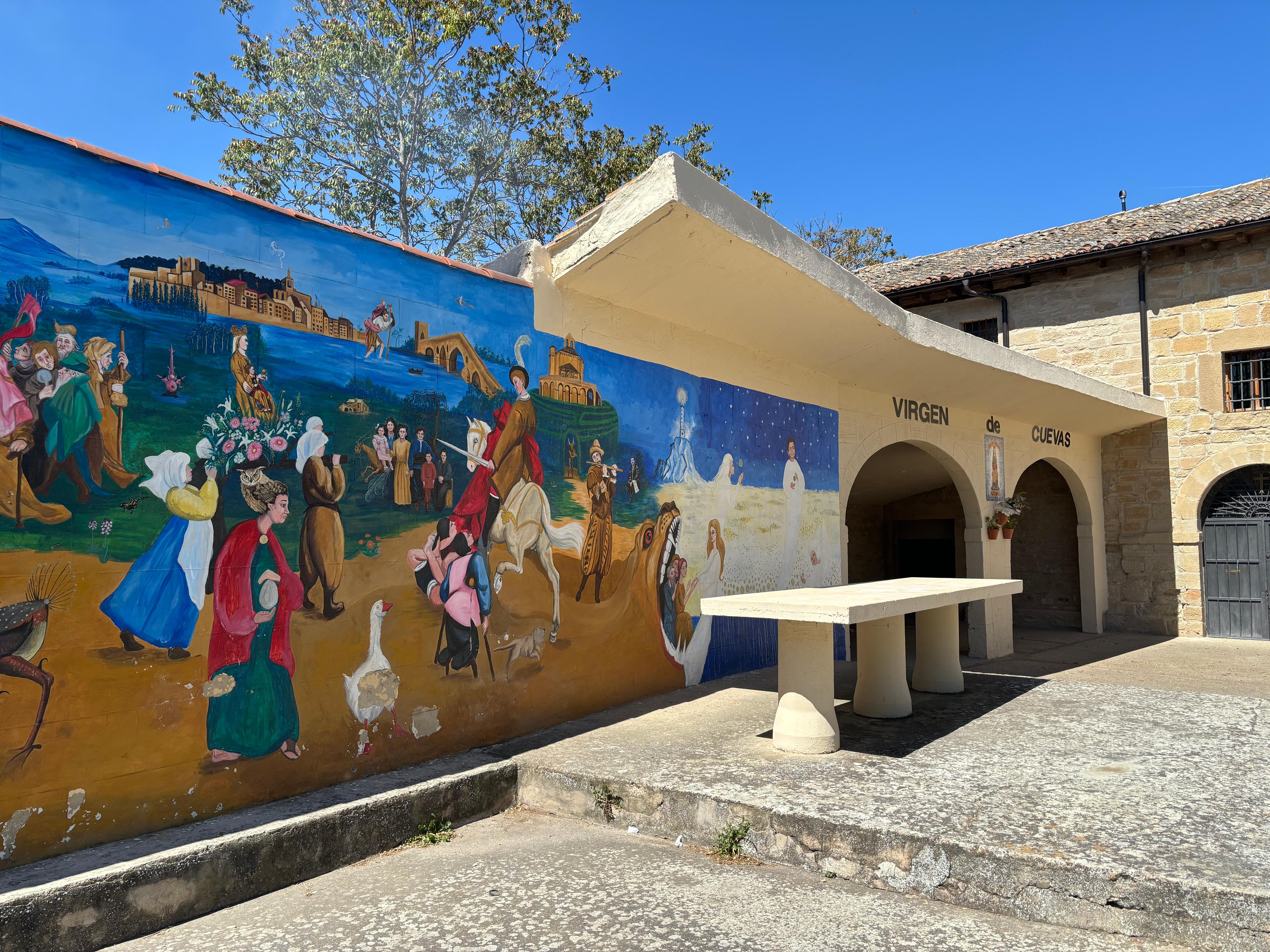Scenic view of Ermita de La Virgen de las Cuevas on the Camino Francés