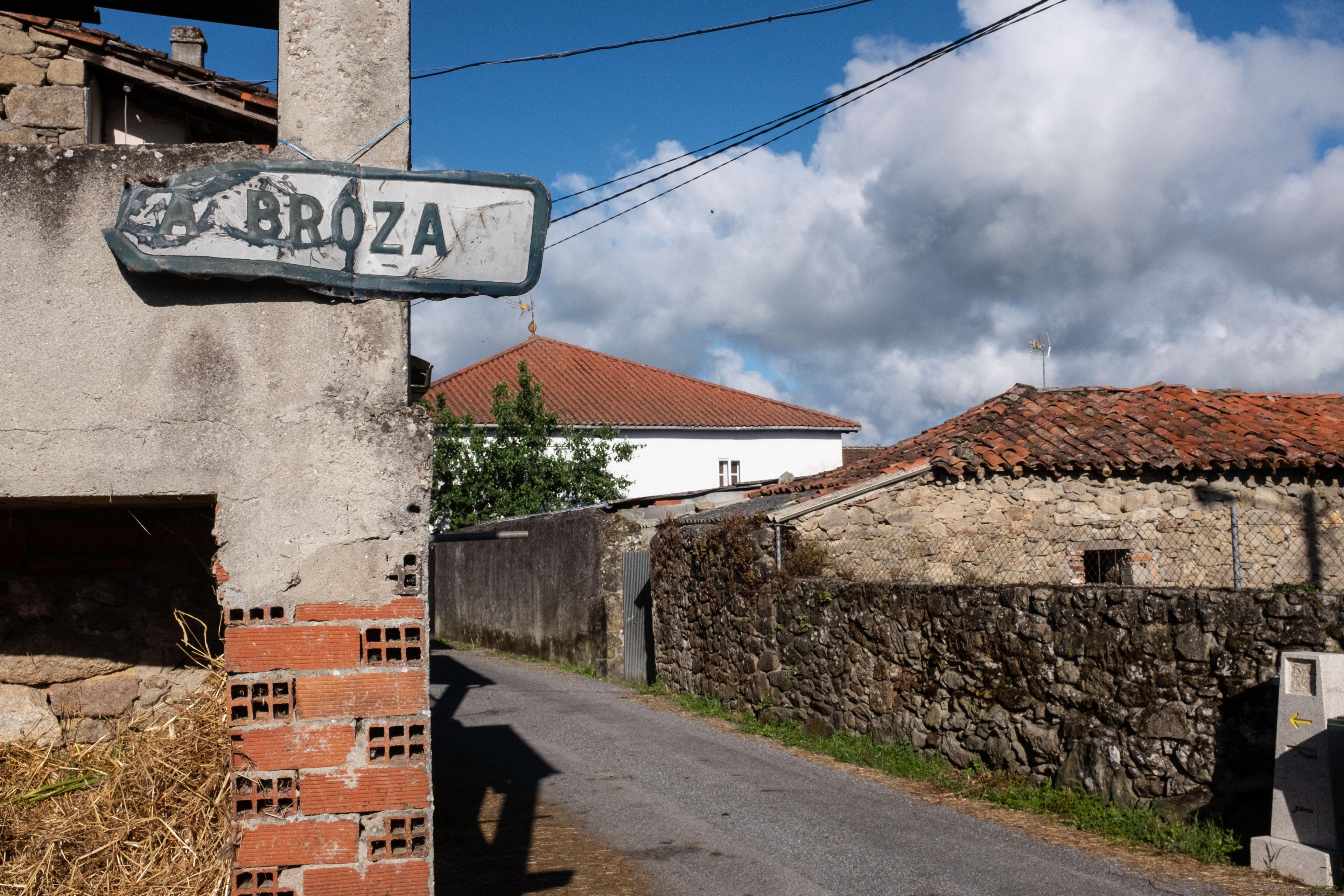 Scenic view of A Broza on the Camino Francés
